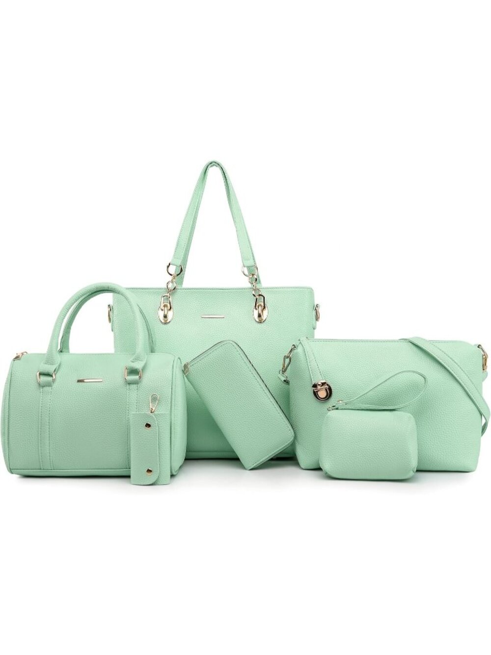 Women's Light Green Stylish Satchel Handbag Tote With Top Handle Shoulder Bag